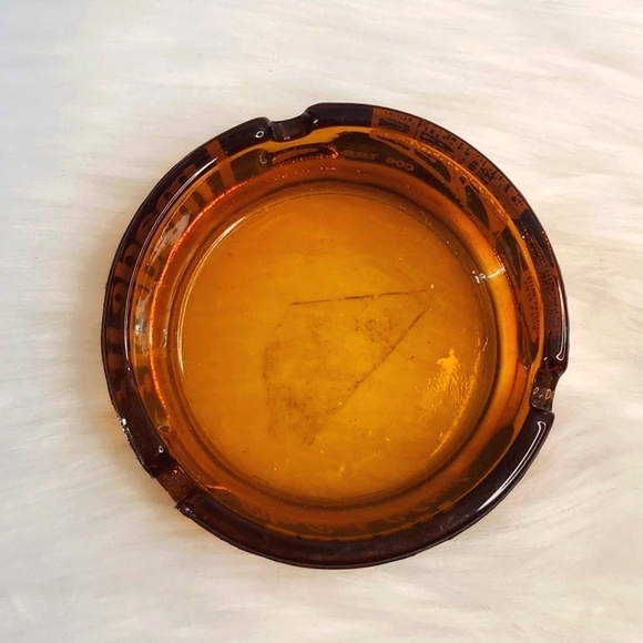 Vintage Amber Glass Pikes Peak Hiking Colorado Collectible Ashtray 3.5" - Picture 5 of 10